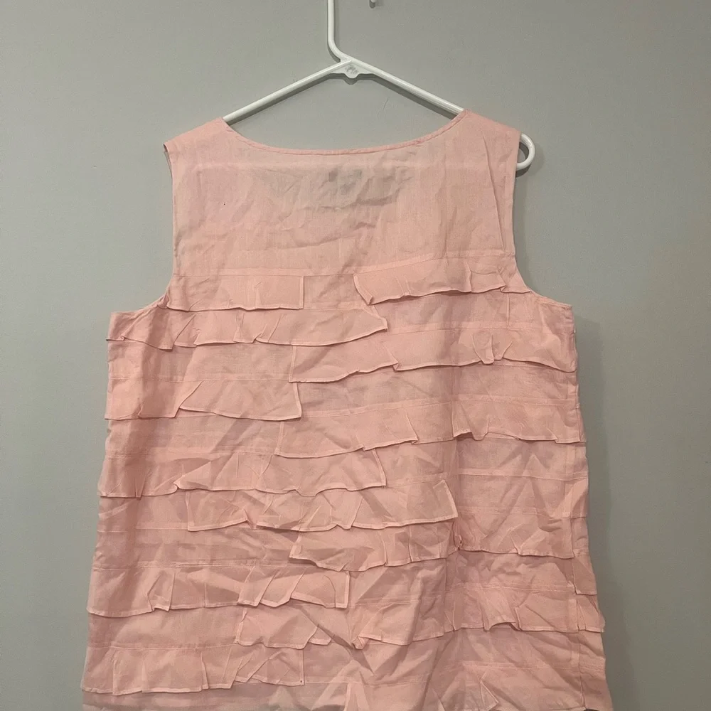 Pink‎ Ruffled Sleeveless Top - Picture 4 of 6